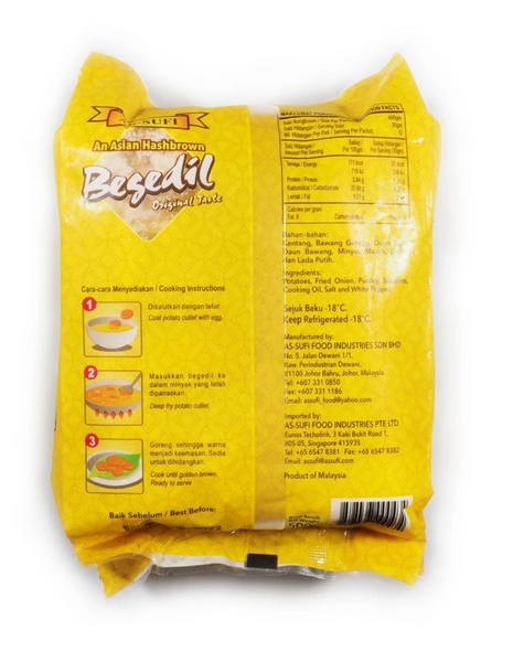 Assufi Potato Cutlet / Begedil (500g)