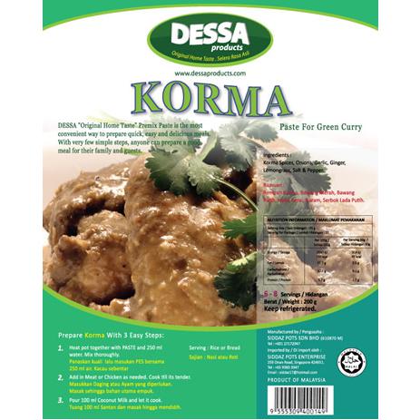 Dessa Korma (Green Curry)