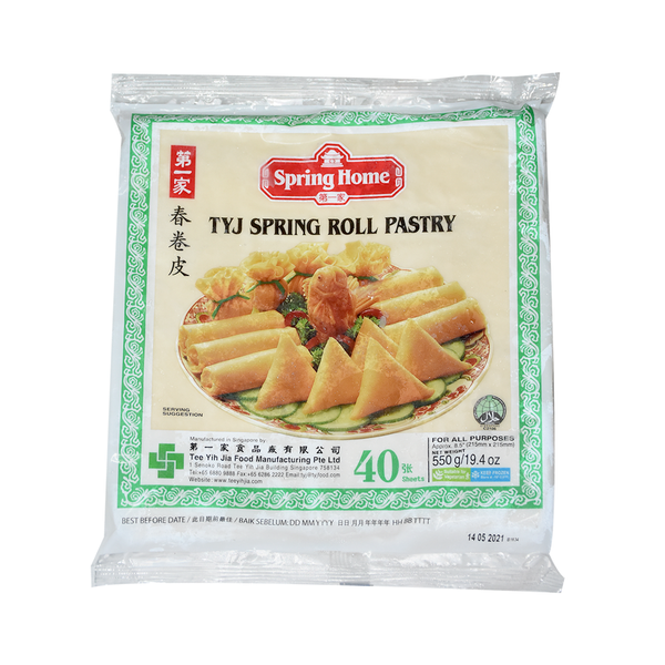 TYJ Spring Roll Pastry-Frozen Food-Tee Yih Jia Food Manufacturing Pte. Ltd.-40 pcs-Sedap.sg